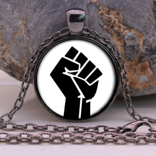 #5150-0002 BLACK POWER ICON NECKLACE ブラックパワーネックレス